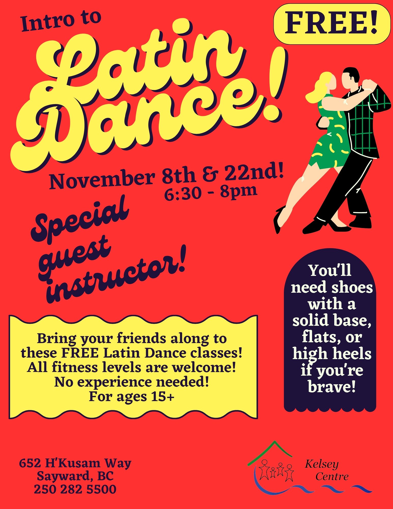 Intro To Latin Dance – November 8th and 22nd