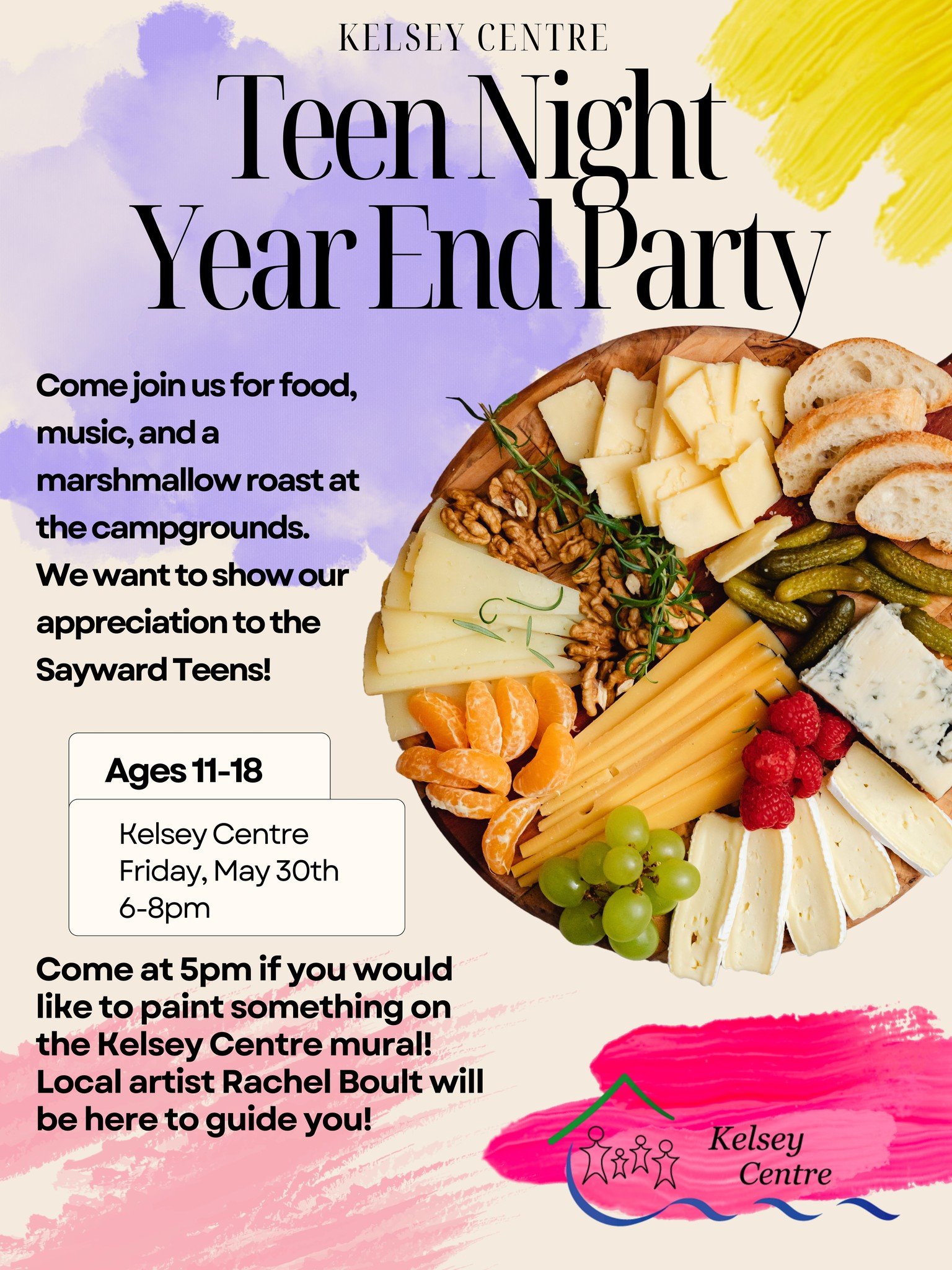 Kelsey Centre Teen Night Year End Party – May 30th