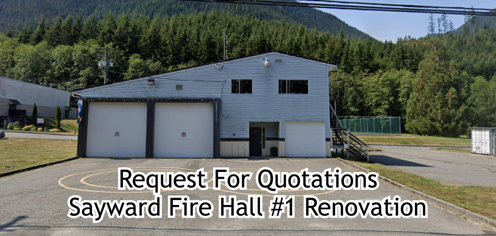 Request For Quotations Sayward Firehall #1 Renovation