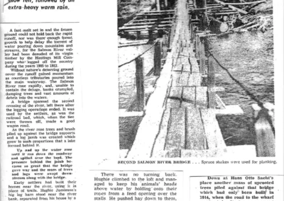 Building a Lifeline The Story of Sayward’s 1918 Swing Bridge