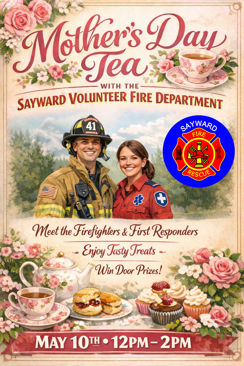 Sayward Volunteer Fire Department Invites Community To Mother’s Day Tea