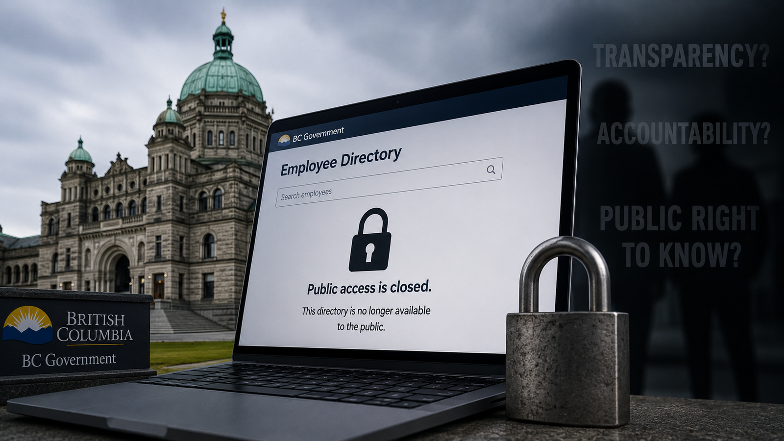 BC Government Closes Public Access To Employee Directory Amid Growing Transparency Debate