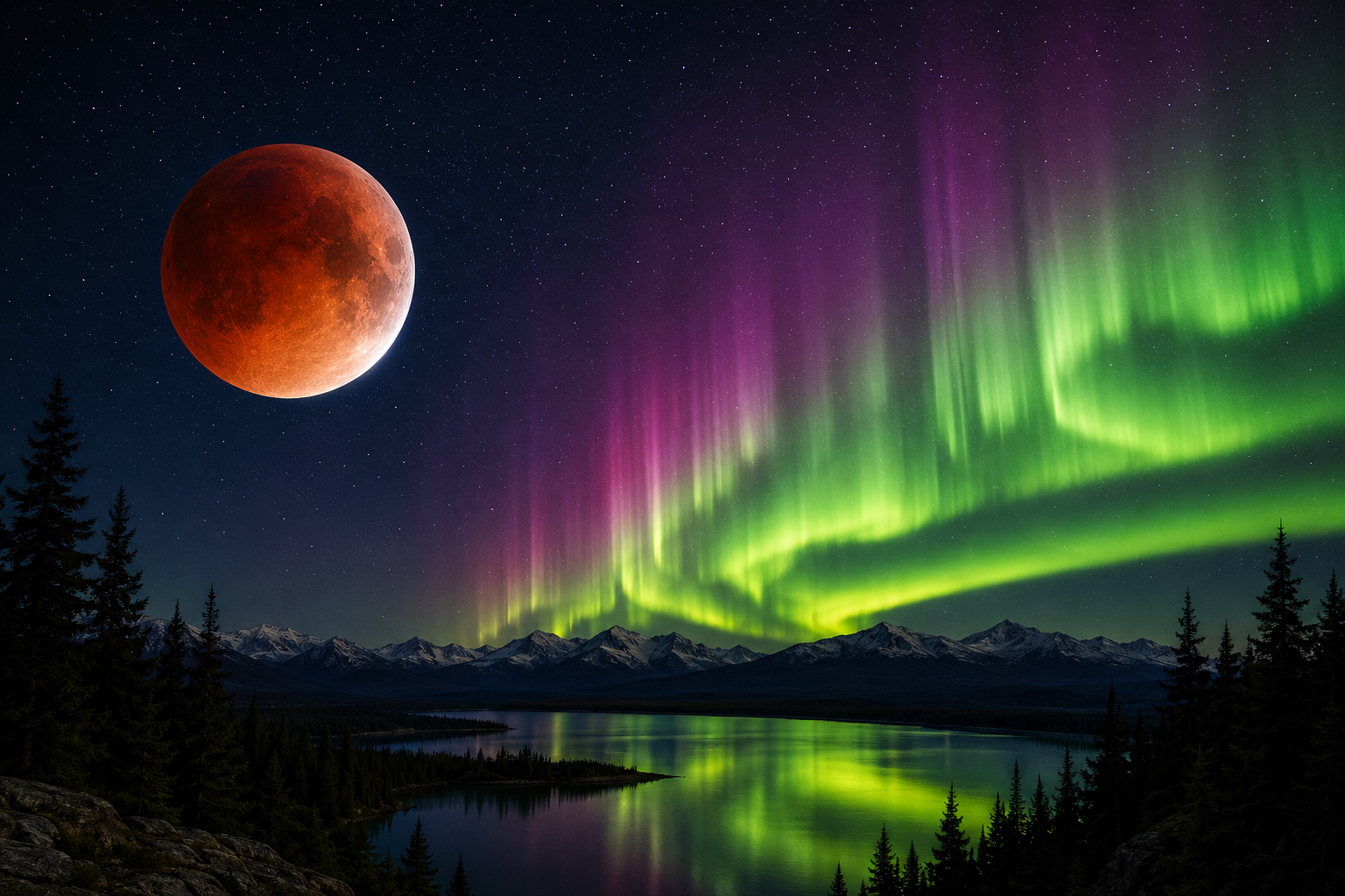 Northern Lights Could Join a Nearly Blood Red Lunar Eclipse Across Canada Tonight