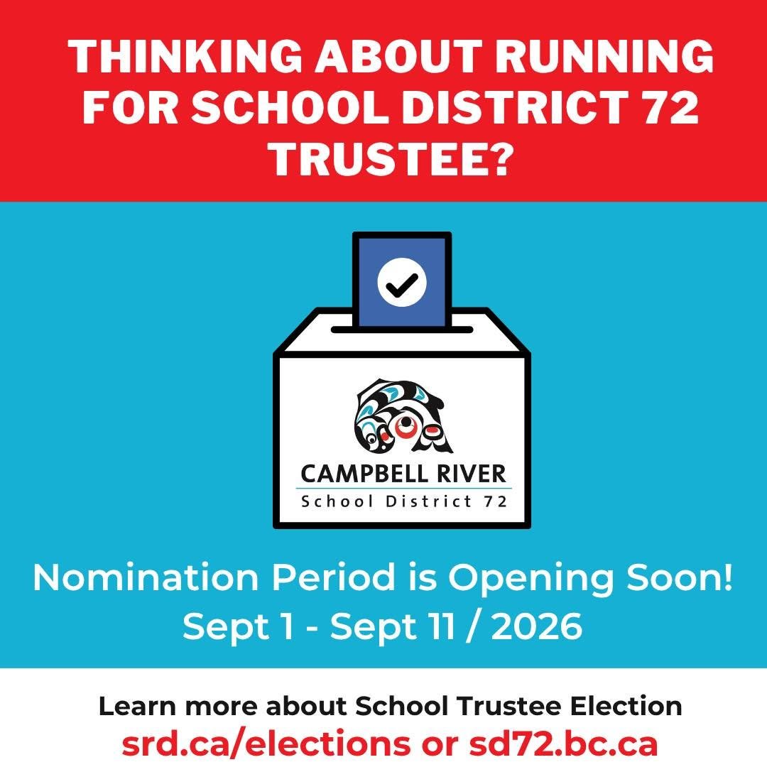 School District 72 Trustee Nomination Period Opens September