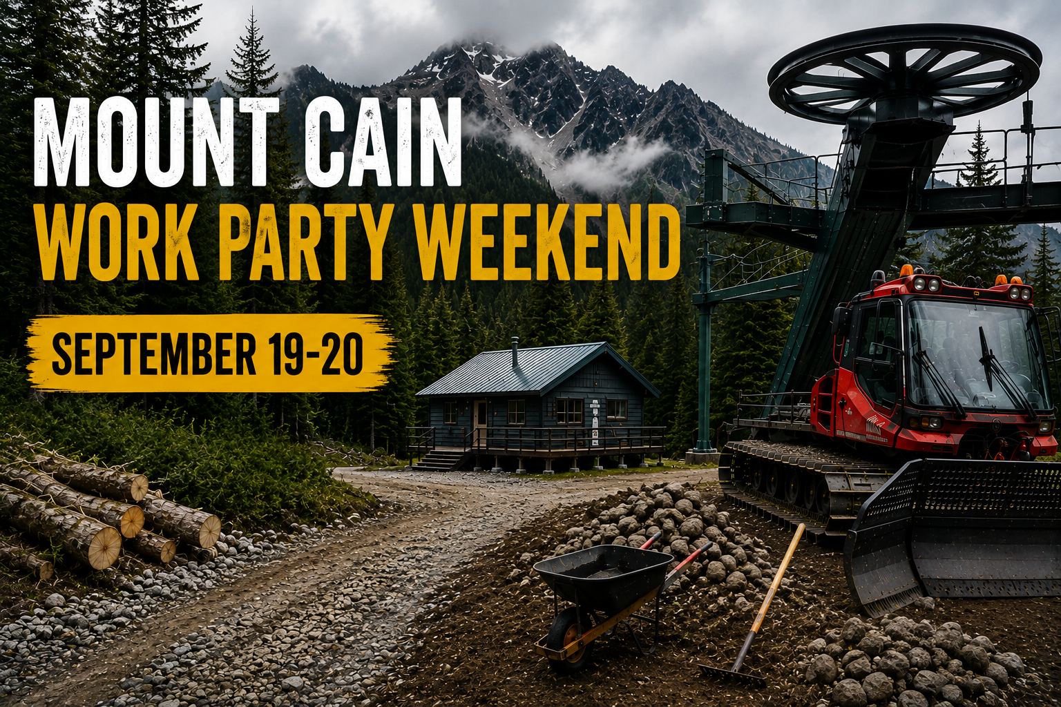 Mount Cain Calls Volunteers for Annual Fall Work Party September 19th and 20th
