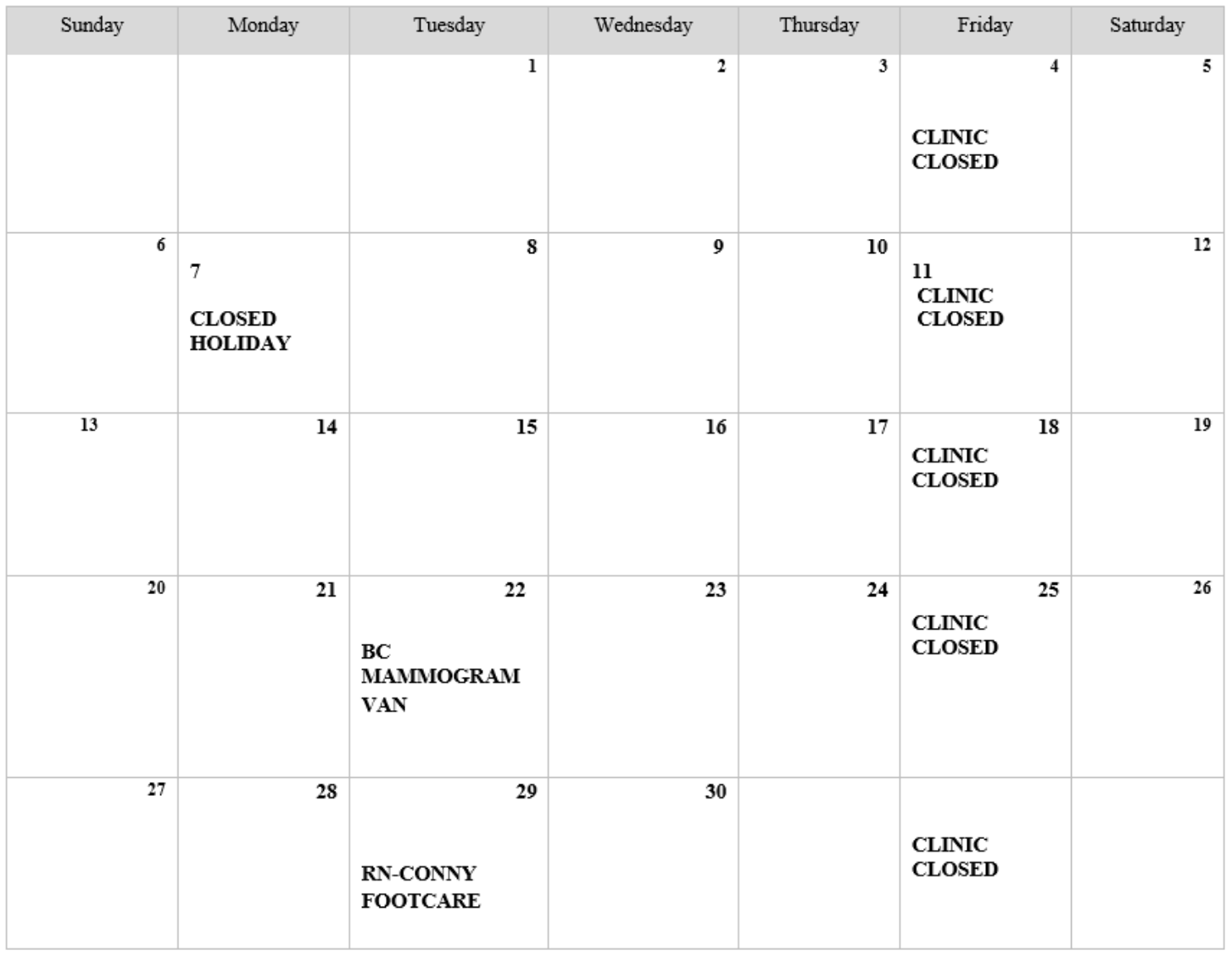 Sayward Clinic Column September 2026